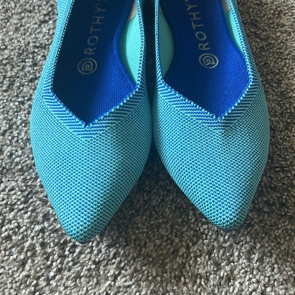 Rothy's Aquamarine Point Retired Flats Rare - Picture 5 of 5